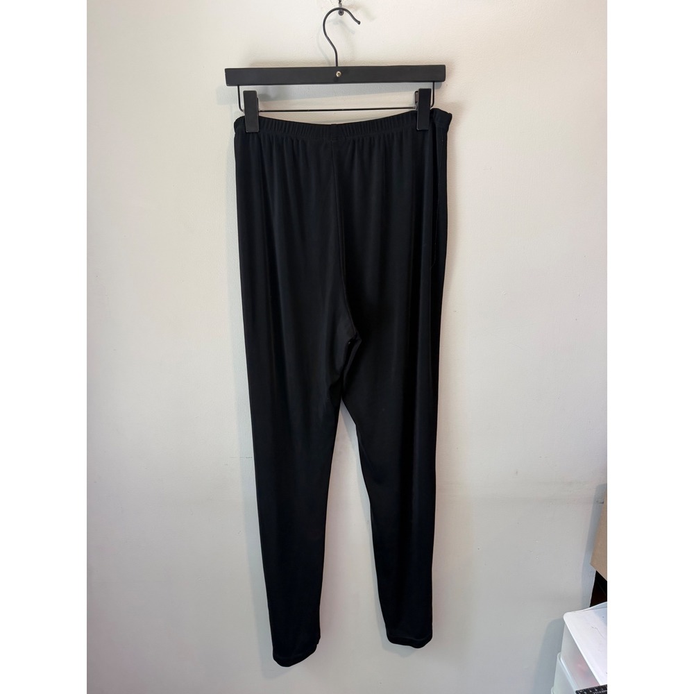 Chicos Easywear Black Pull On Straight Leg Pants Size 2 Regular High Rise 994 - Picture 5 of 8